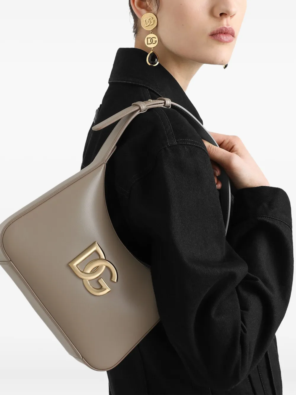 Dolce & Gabbana Leren schoudertas - Beige