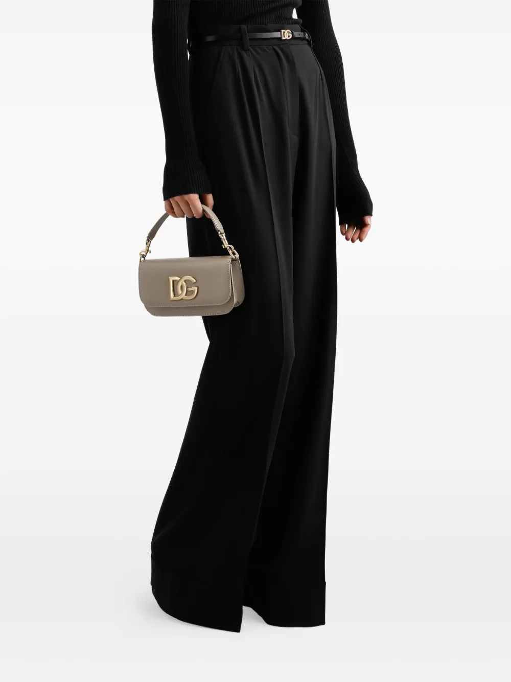 Dolce & Gabbana Leren schoudertas Beige