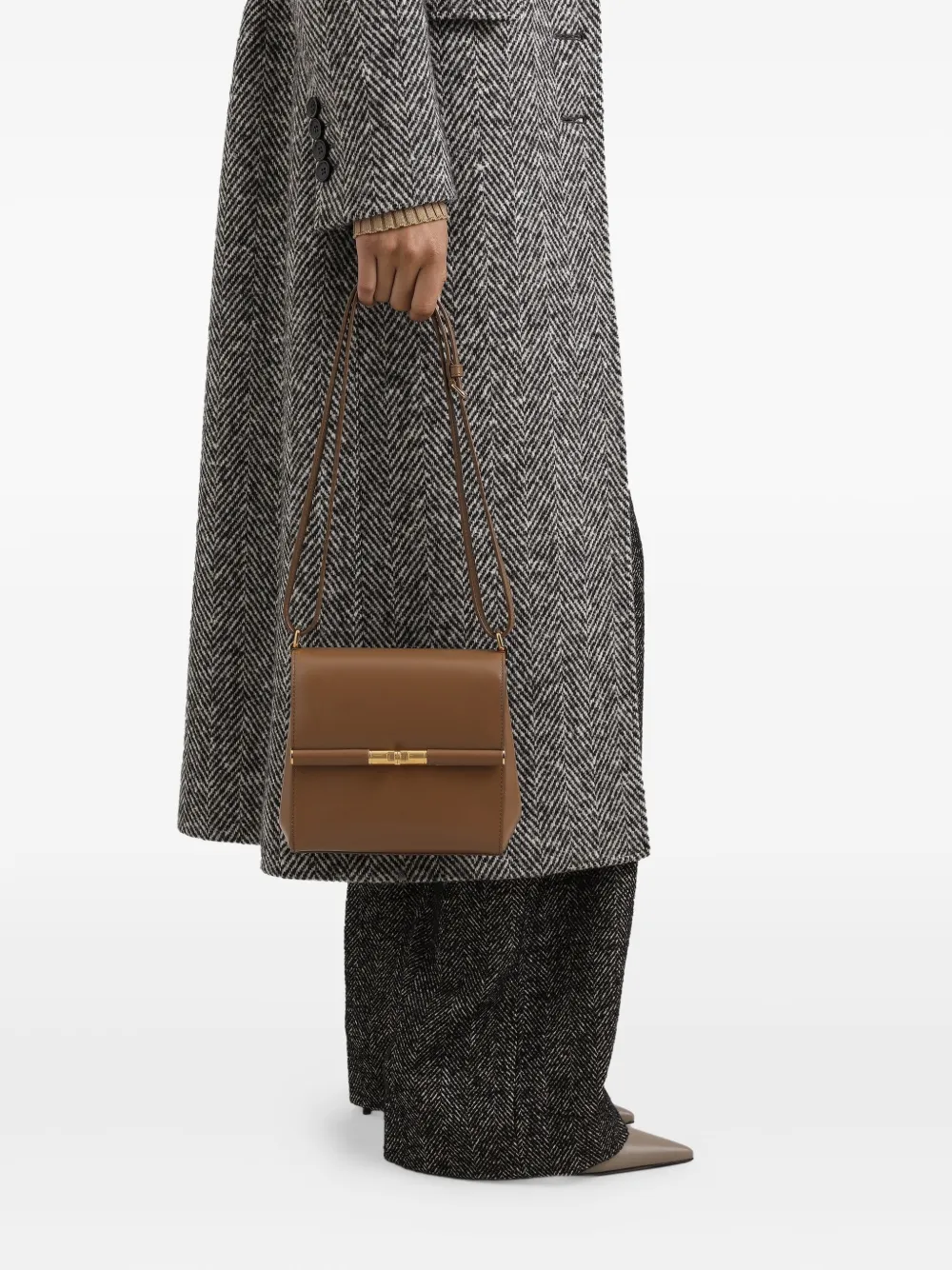 Dolce & Gabbana Marlene leren mini-tas Bruin