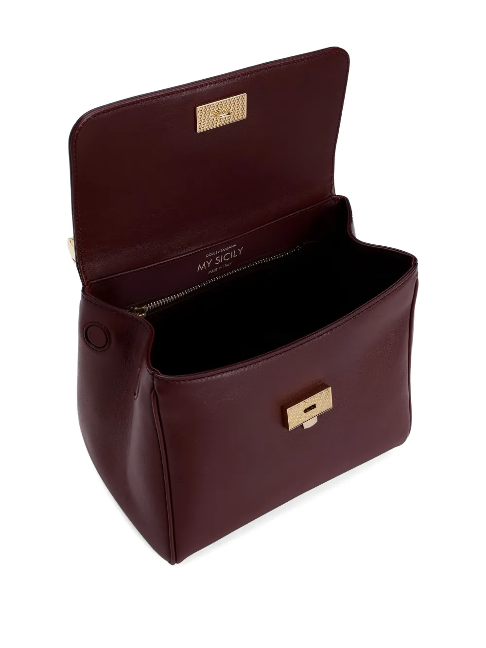 Dolce & Gabbana Medium Sicily leren handtas met hangslot Rood