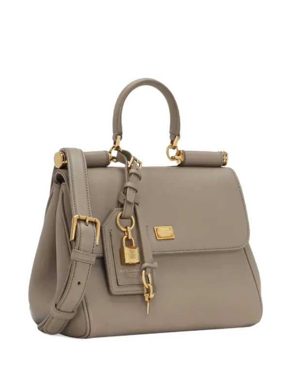 Dolce & Gabbana Medium Sicily padlock-detail Leather Handbag