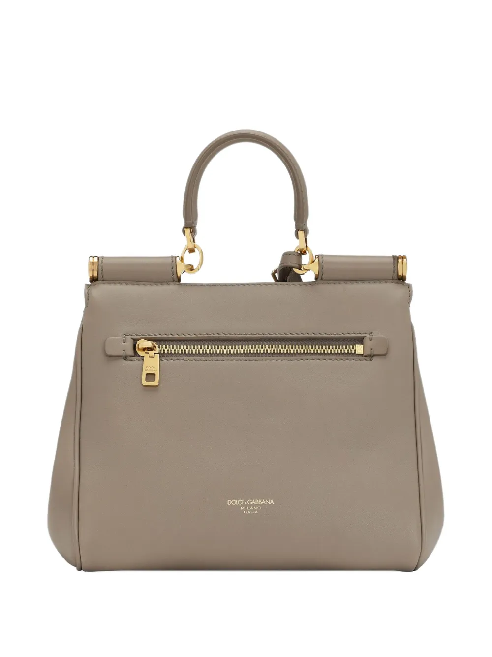 Dolce & Gabbana medium Sicily padlock-detail leather handbag - Beige