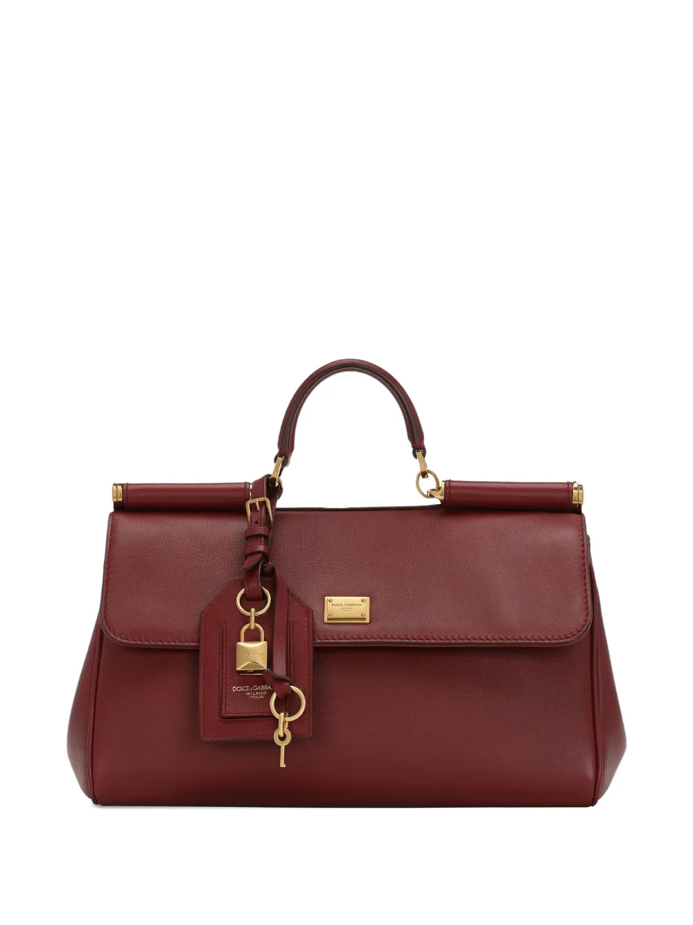 Dolce & Gabbana sac cabas en cuir structuré Sicily | rouge | Image 1