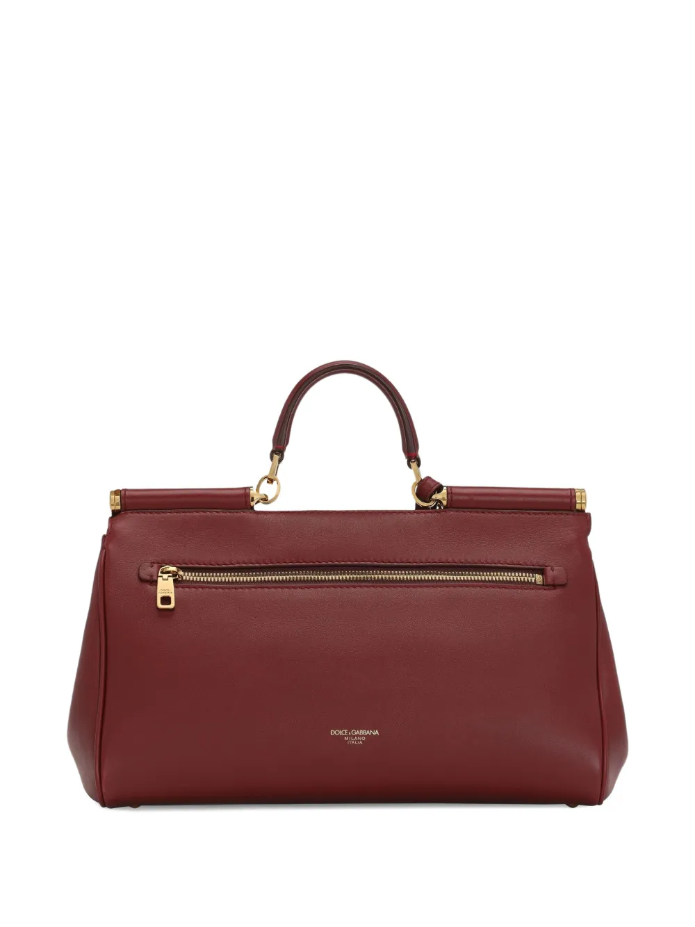 Dolce & Gabbana Sicily structured leather tote bag - Rood