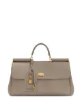 Dolce & Gabbana Sicily lock-charm leather tote bag - Neutrals
