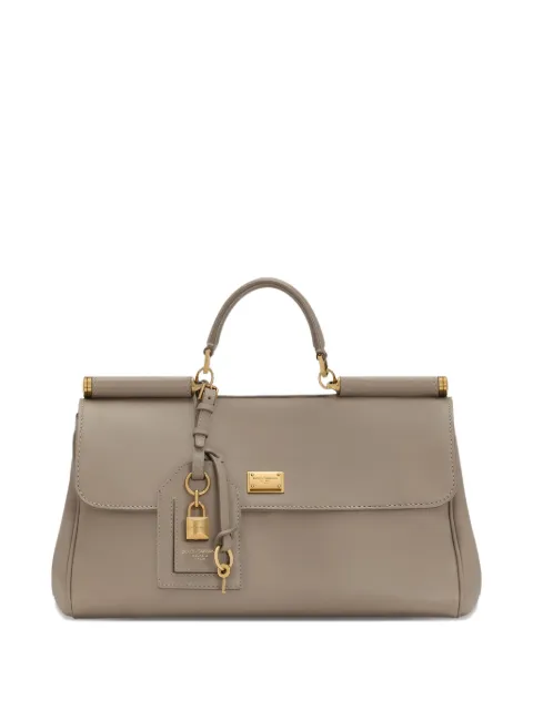 Dolce & Gabbana Sicily lock-charm leather tote bag