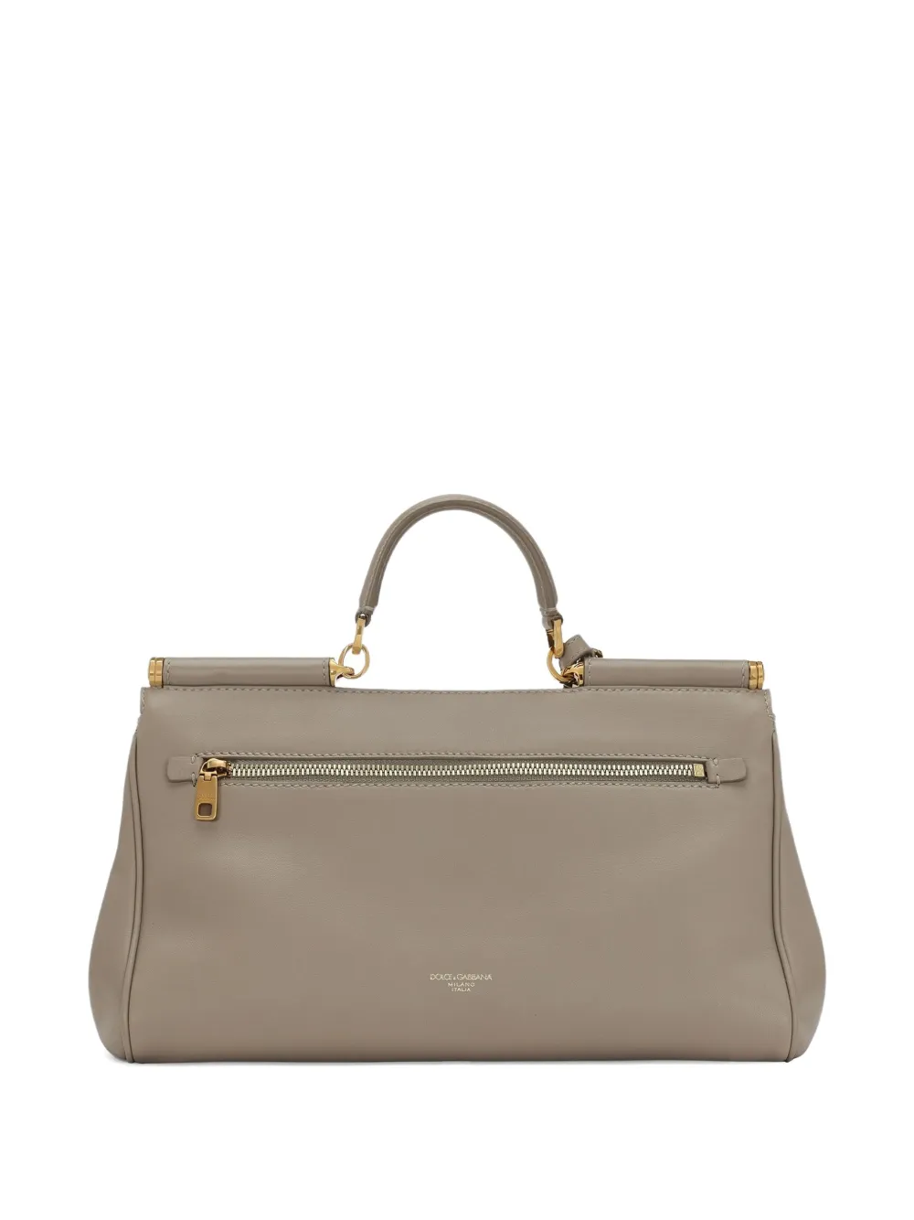 Dolce & Gabbana Sicily lock-charm leather tote bag - Beige