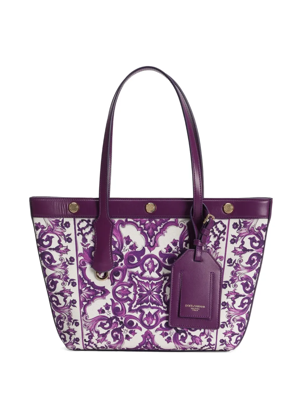 Dolce & Gabbana Medium shopper met Majolica-print Wit