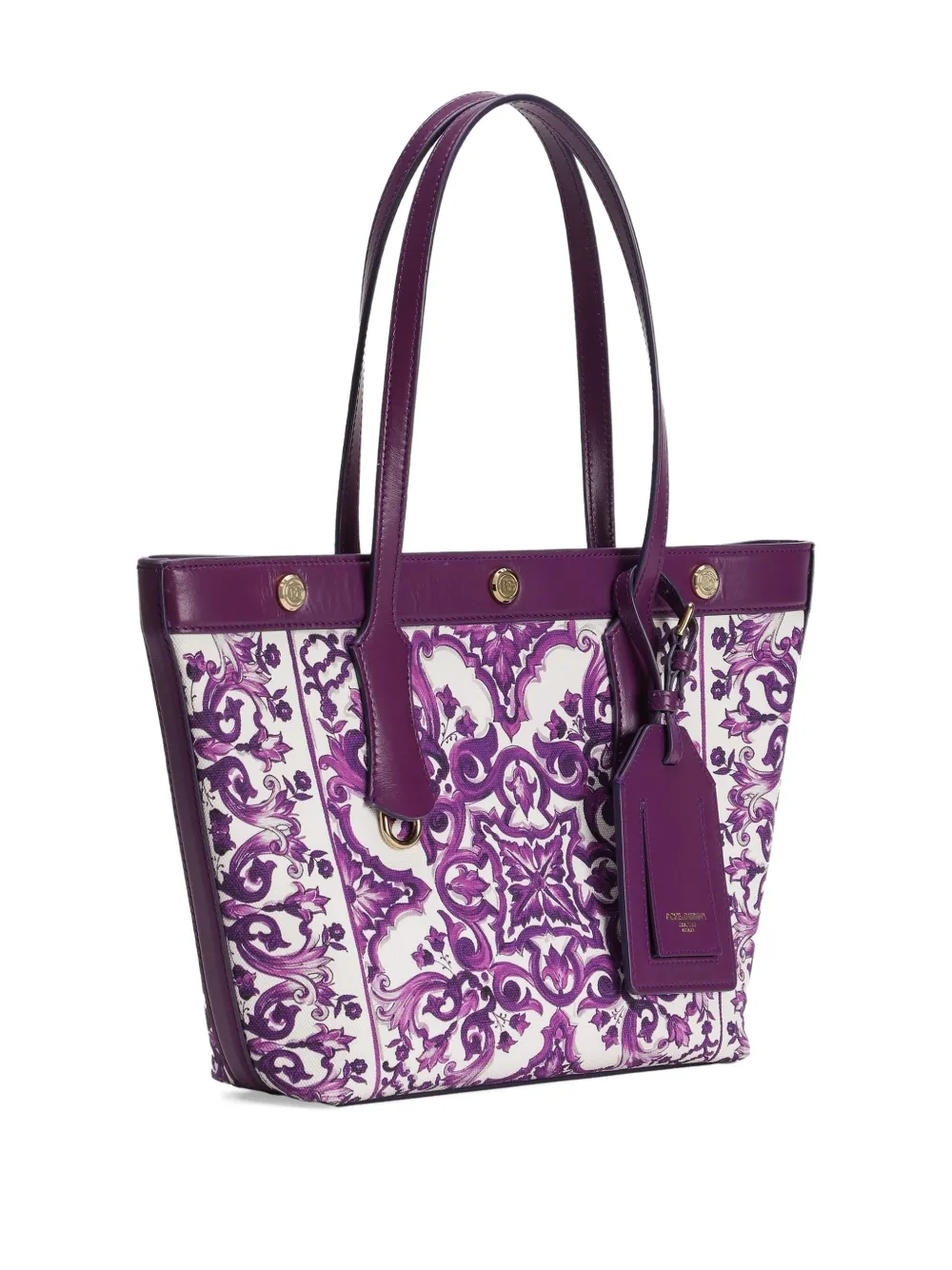 Dolce & Gabbana Medium shopper met Majolica-print Wit