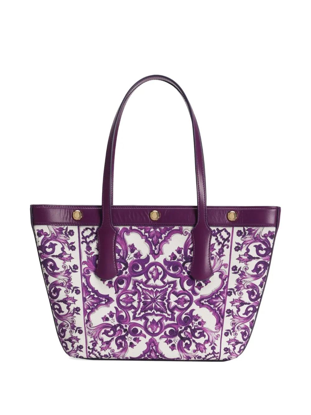Dolce & Gabbana Medium shopper met Majolica-print Wit