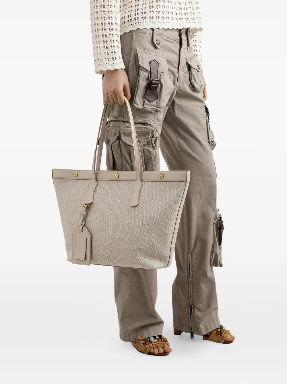 Dolce & Gabbana Canvas schoudertas - Beige