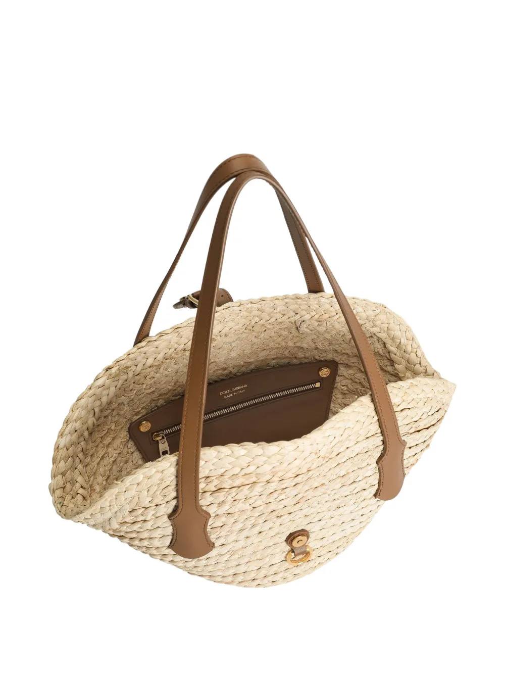 Dolce & Gabbana Geweven raffia mand Beige