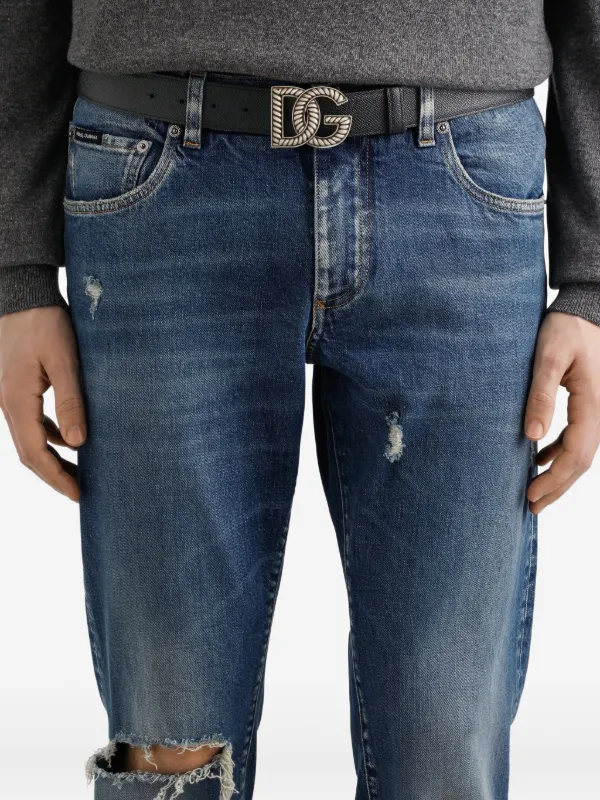Dolce & Gabbana ロゴバックル ベルト | ブラック | FARFETCH JP