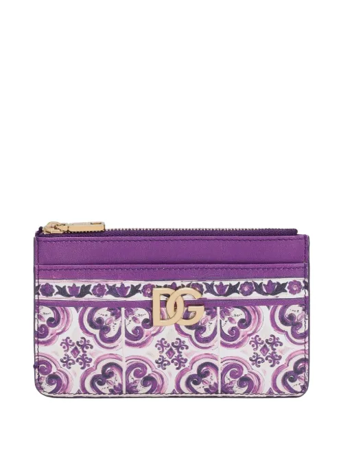 Porte-cartes à imprimé Majolica - Dolce & Gabbana - Modalova