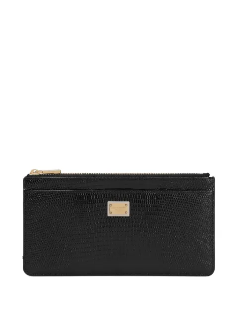 Dolce & Gabbana zip-top leather wallet