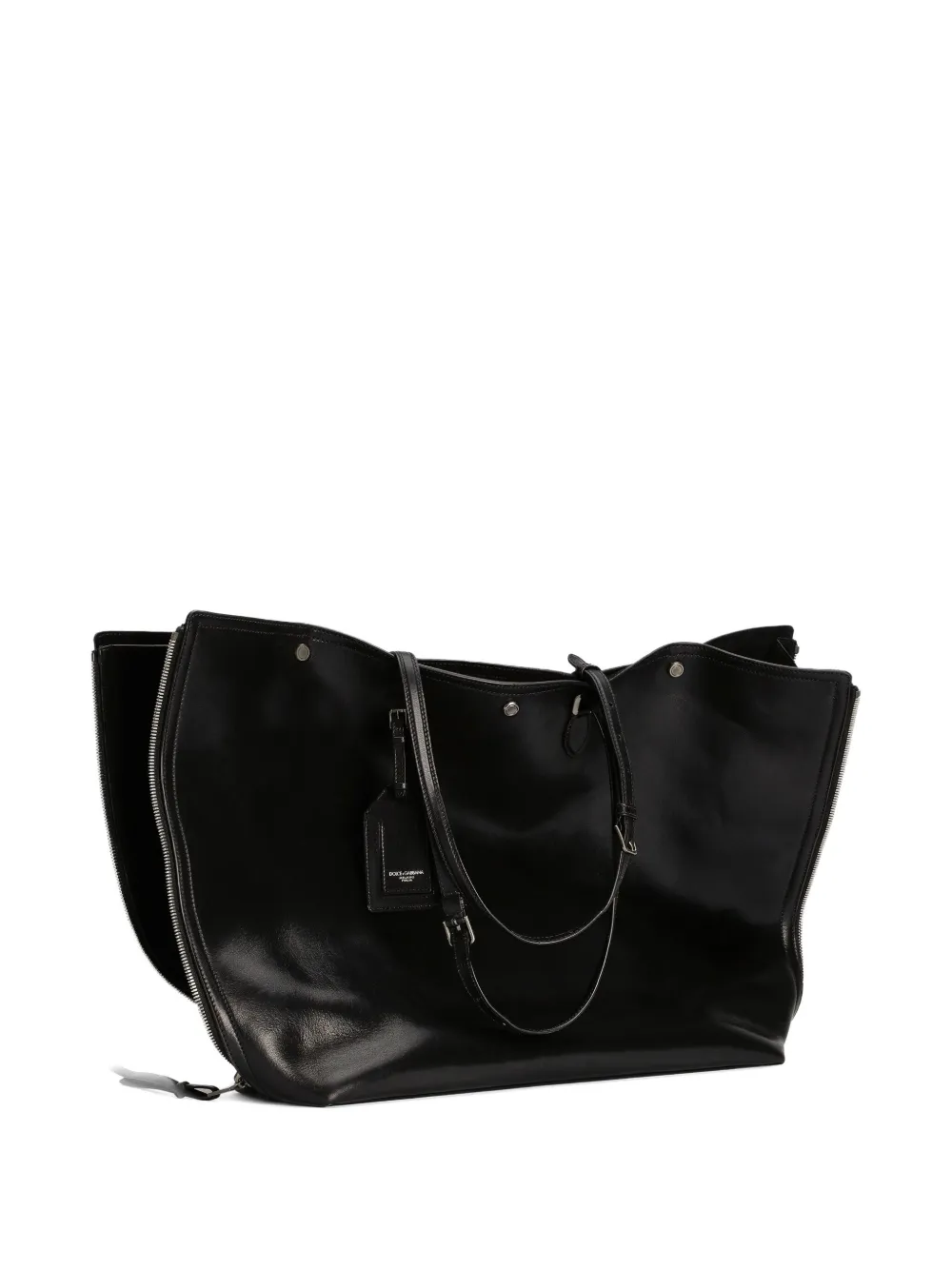 Dolce & Gabbana Zip Ew Runway Tote Bag In Black