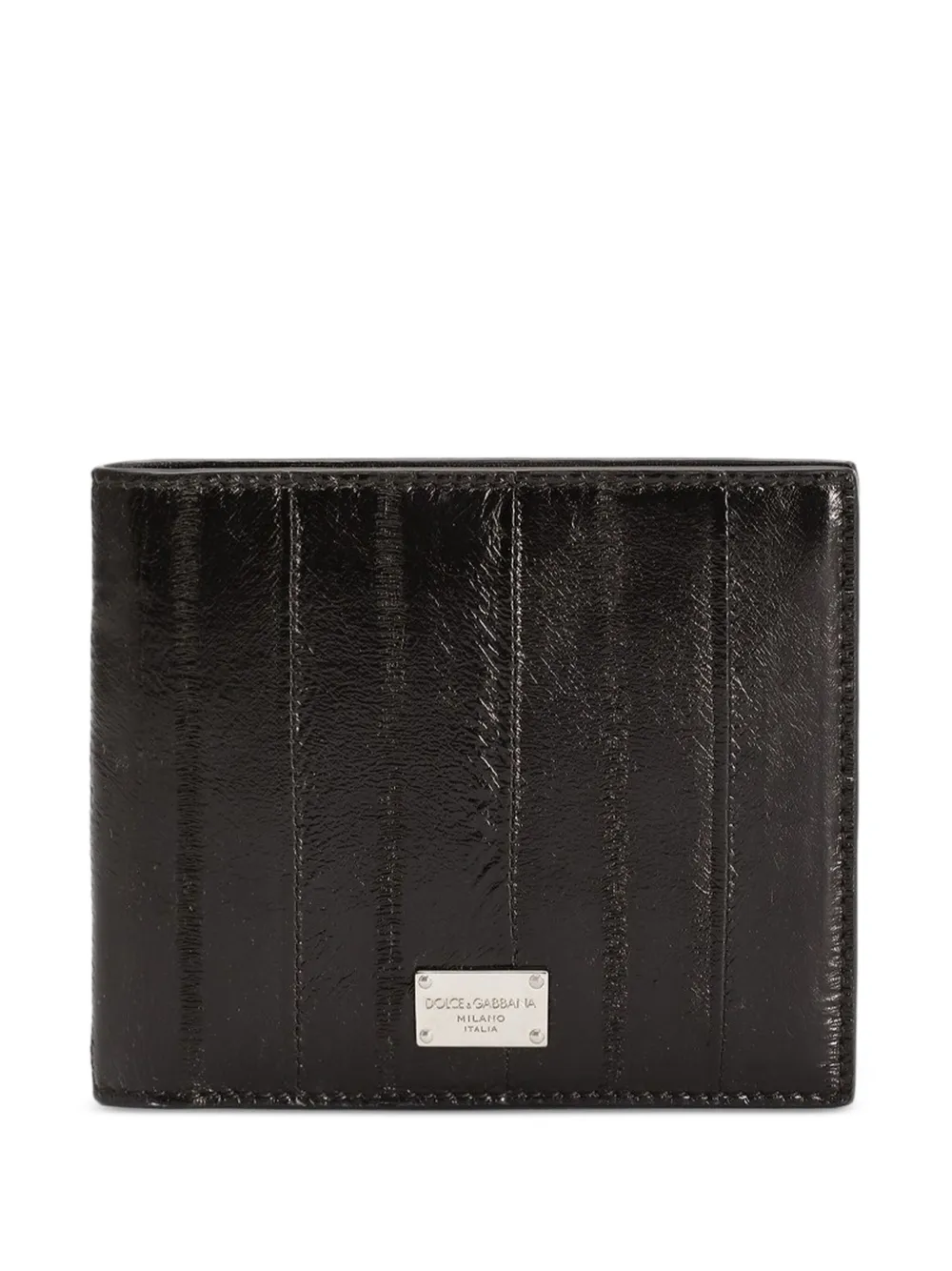 Dolce & Gabbana Eel portemonnee met krokodillen-reliëf Zwart