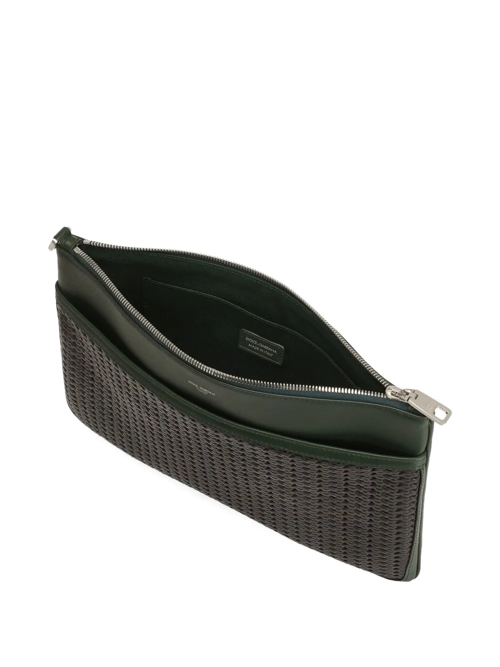 Dolce & Gabbana Plongé geweven clutch Groen