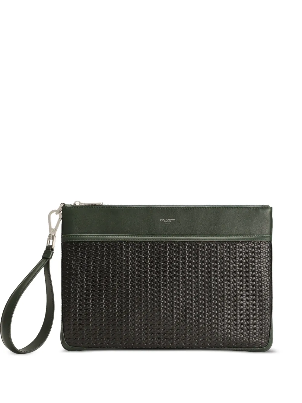 Dolce & Gabbana Plongé woven clutch bag | Green | Image 1