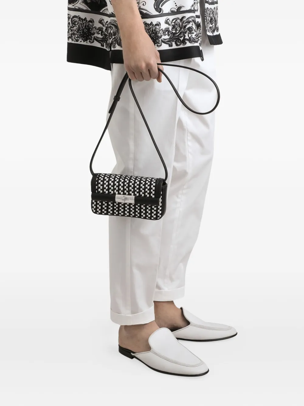 Dolce & Gabbana Gevlochten schoudertas - Zwart