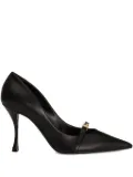 Dolce & Gabbana 90MM leather pointed-toe pumps - Black