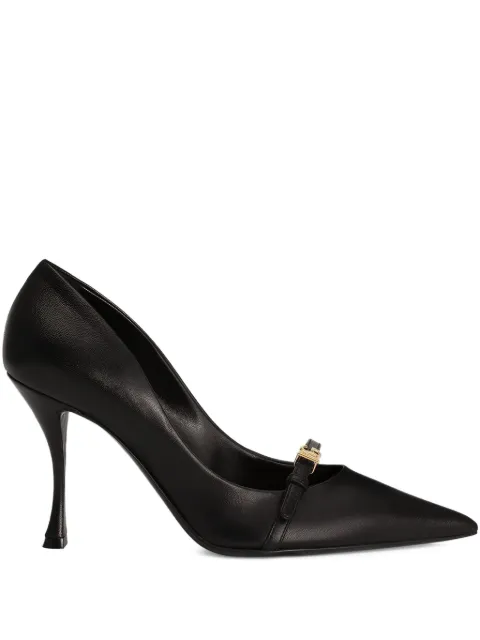 Dolce & Gabbana 90MM leather pointed-toe pumps