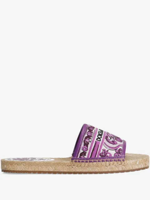 Dolce & Gabbana espadriller med Maiolica-tryk