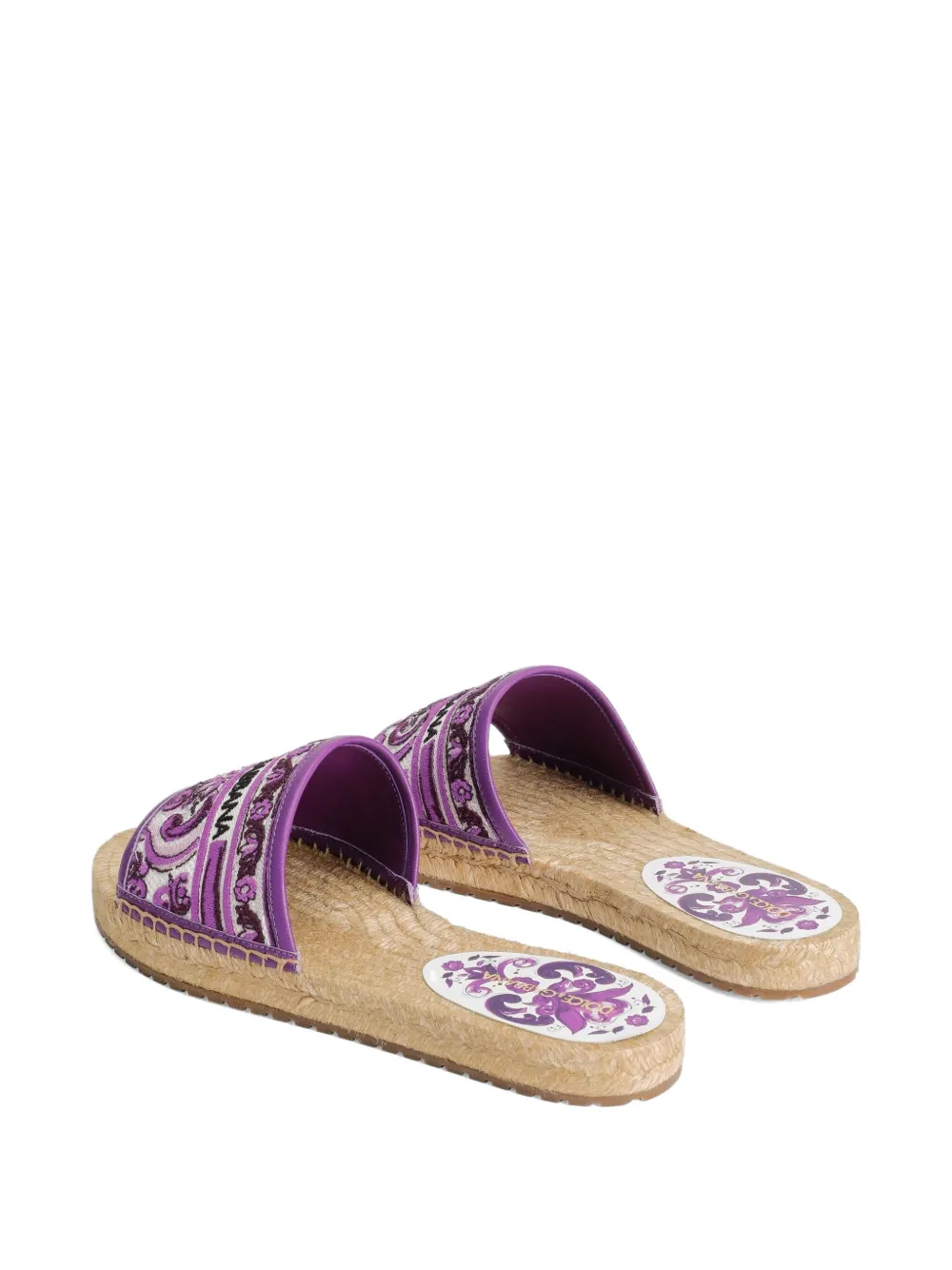 Dolce 
Gabbana Maiolica-print espadrilles Purple