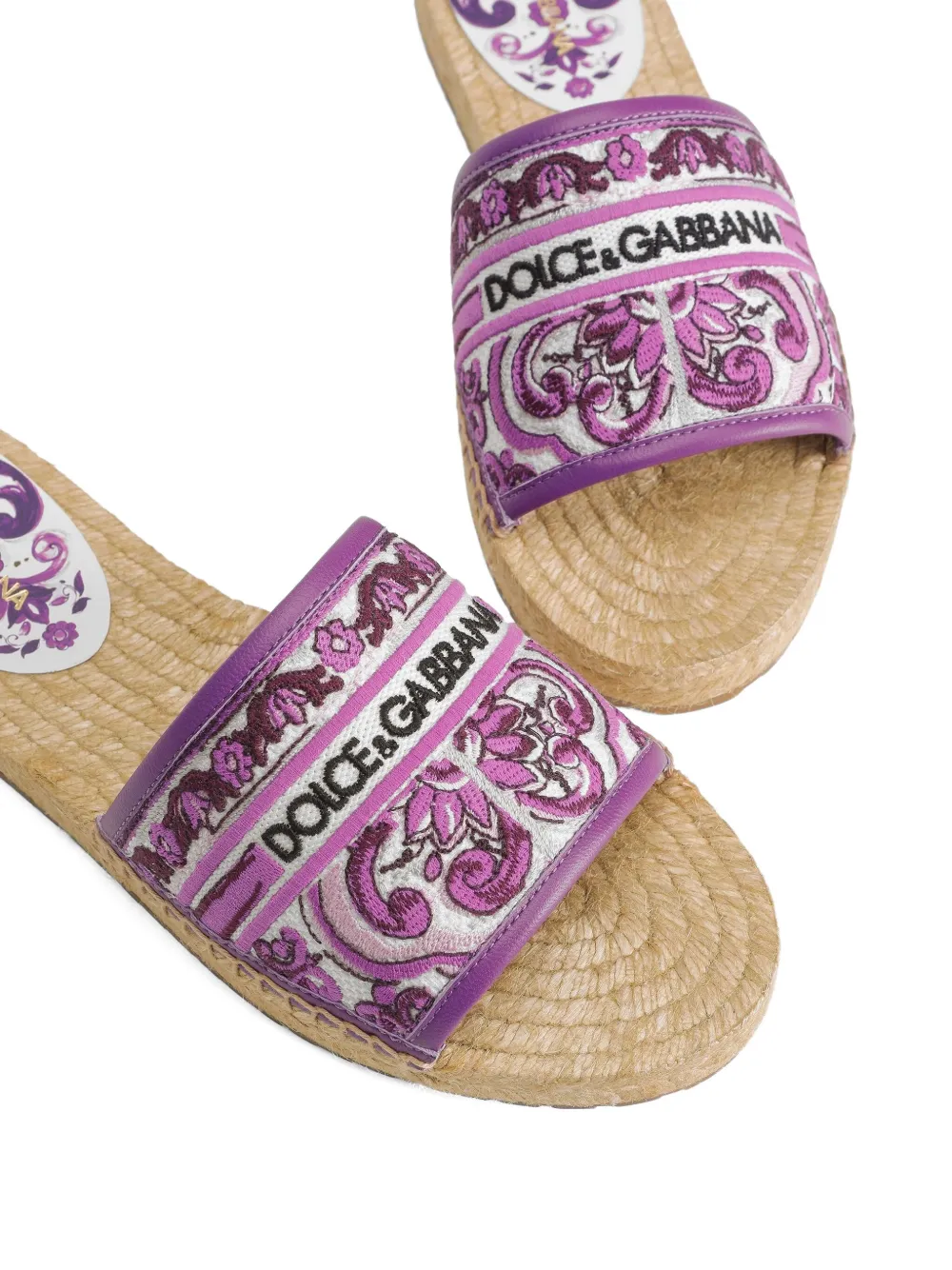 Dolce 
Gabbana Maiolica-print espadrilles Purple