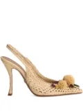 Dolce & Gabbana 105m pompom-detail pumps - Neutrals