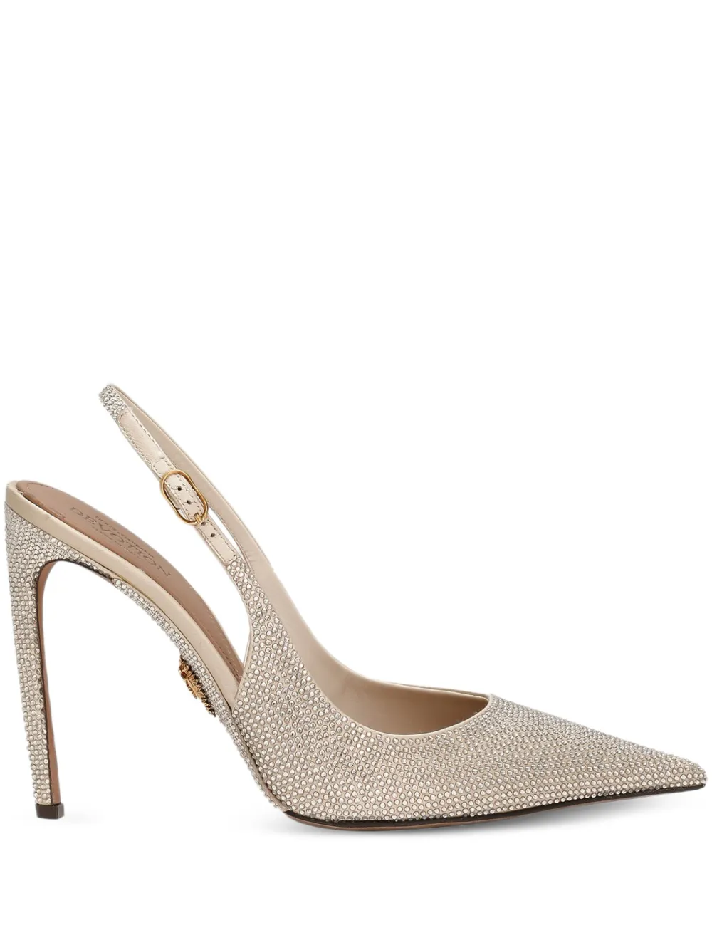 Dolce & Gabbana 105mm Devotion rhinestone-embellished slingback pumps Neutrals