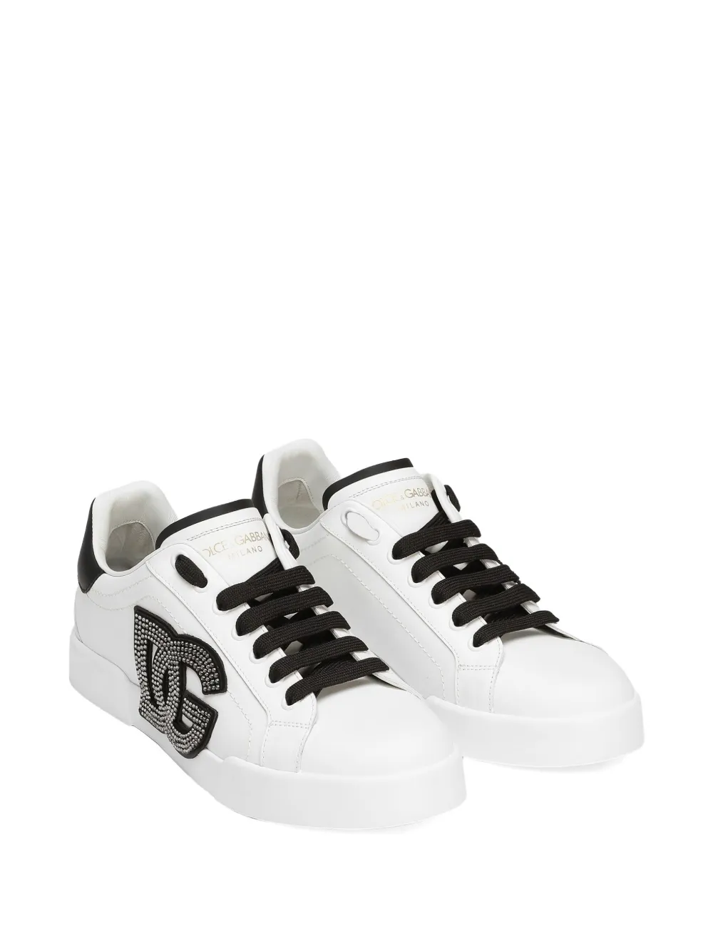Dolce & Gabbana Portofino rhinestone-embellished logo sneakers | Low-Tops | Image 2