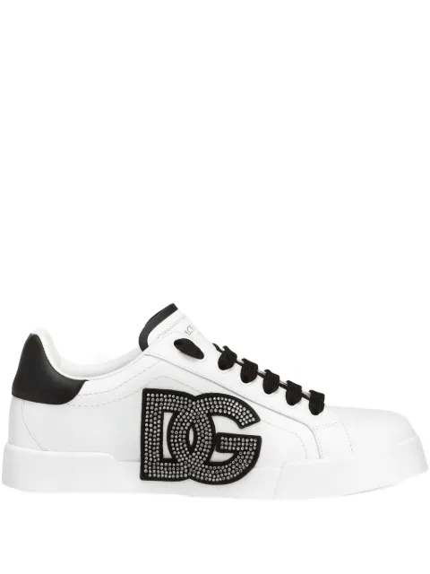 Dolce & Gabbana Portofino rhinestone-embellished logo sneakers