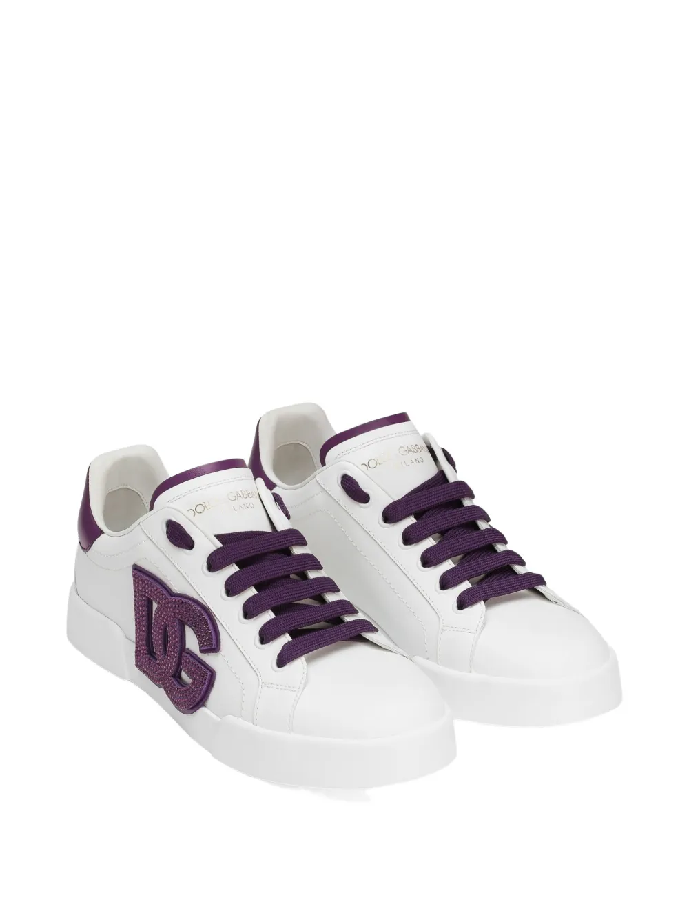 Dolce & Gabbana Sneakers verfraaid met kristallen - Wit