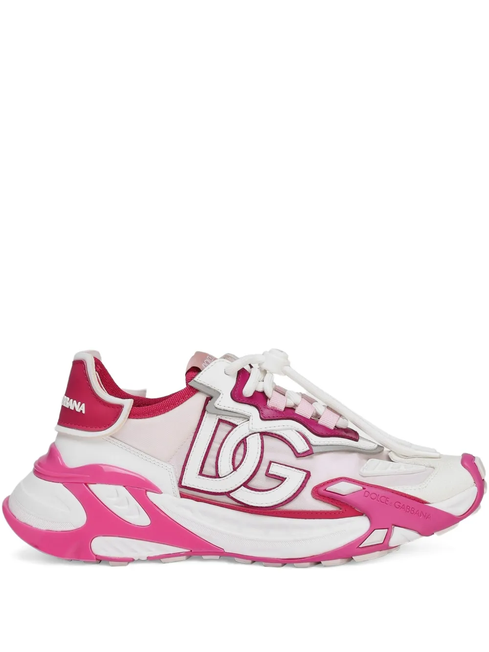 Dolce & Gabbana Logo-patch Chunky Sneakers In Pink