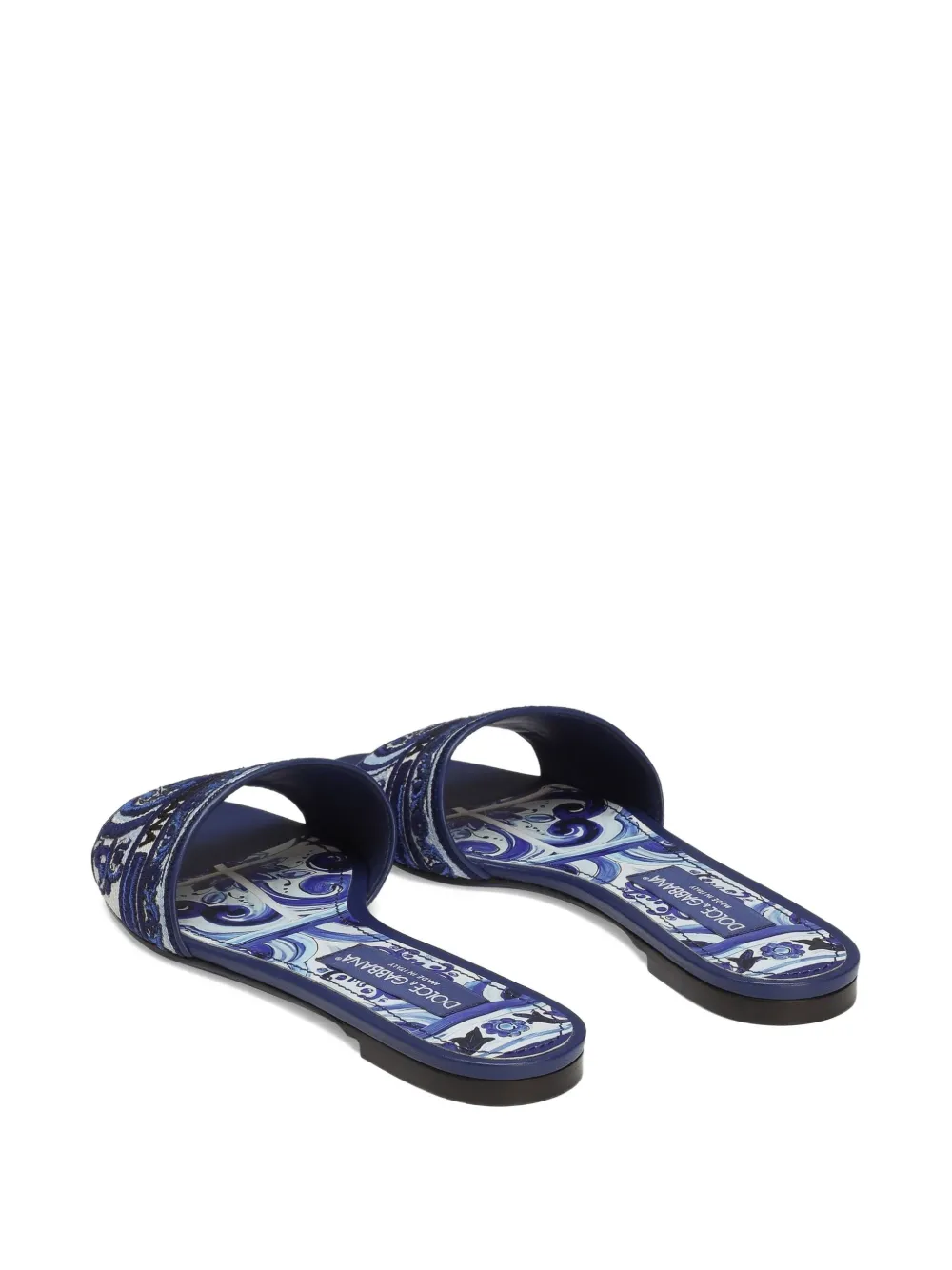 Dolce 
Gabbana embroidered slides Blue