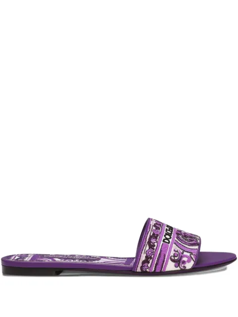 Dolce & Gabbana flip flops con motivo Mayólica