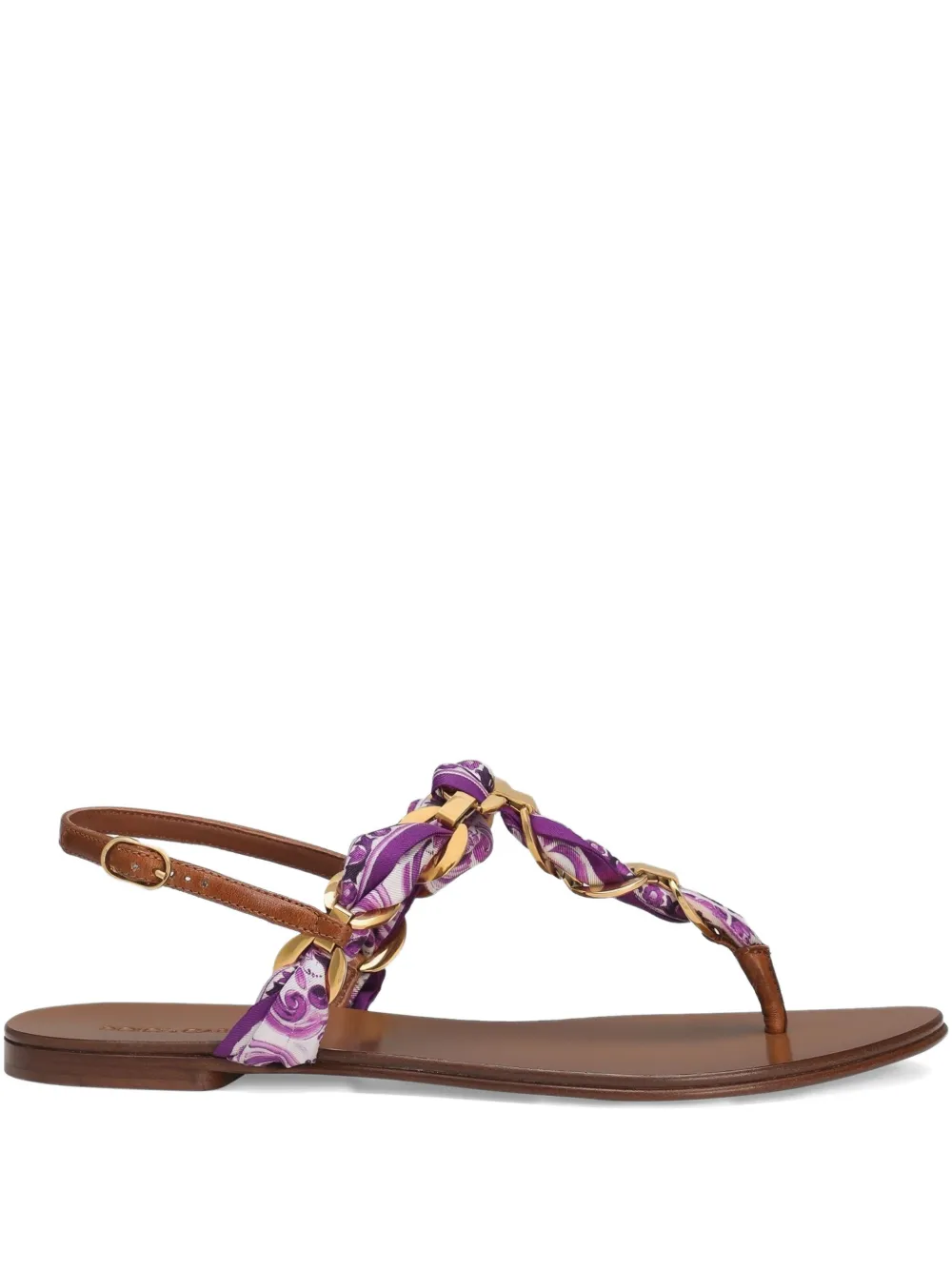 Dolce & Gabbana Maiolica-print sandals Purple