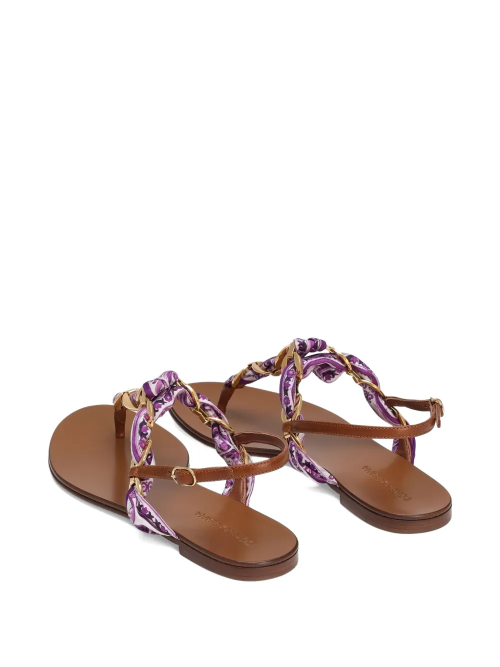 Dolce & Gabbana Maiolica-print sandals Purple