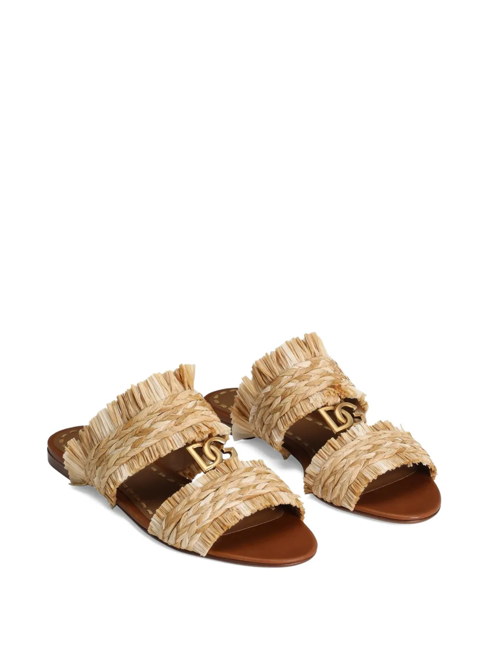 Dolce & Gabbana Sandalen met gevlochten bandje - Beige
