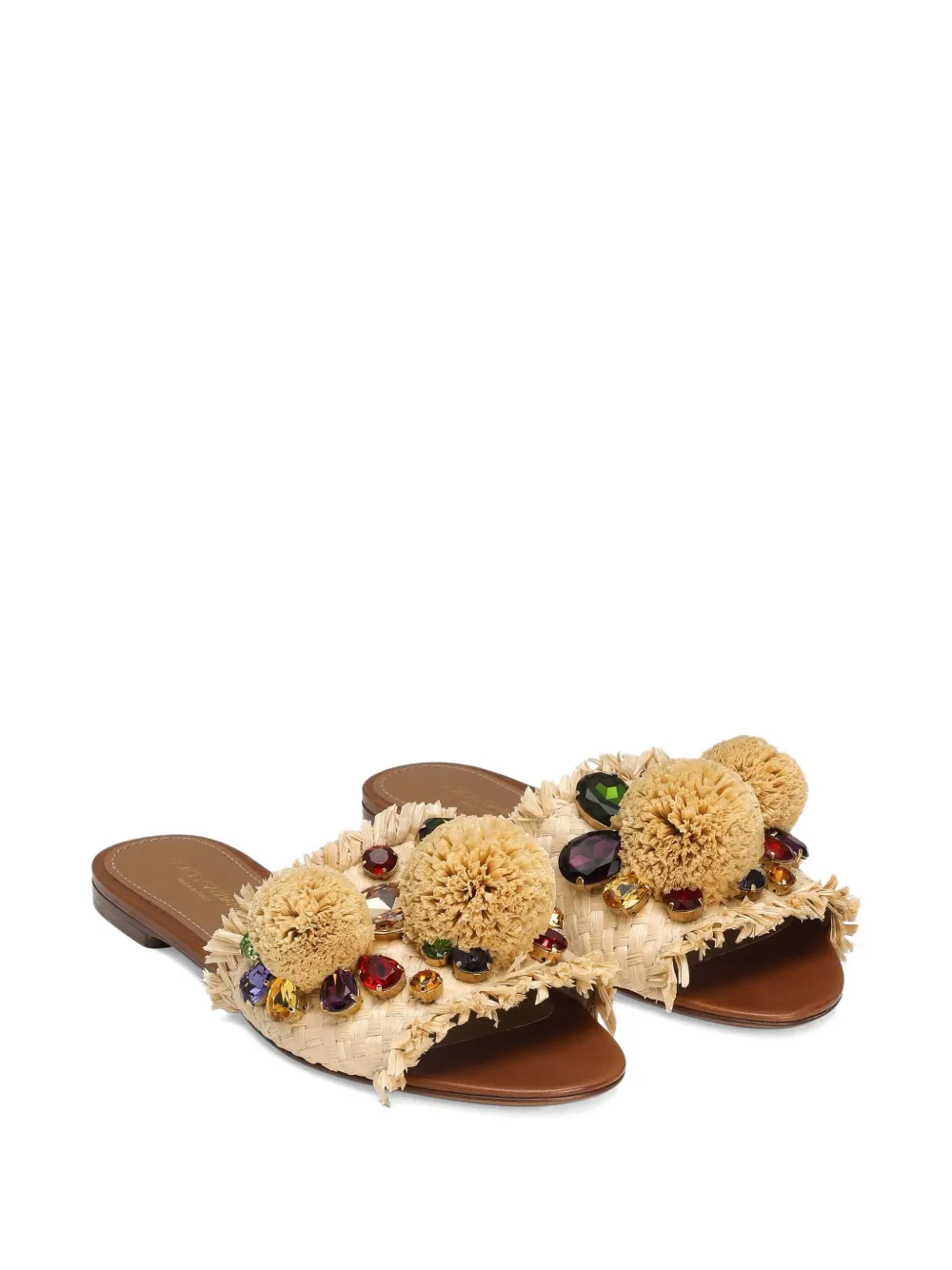 Dolce & Gabbana pompom raffia slides | Heeled Sandals | Image 2