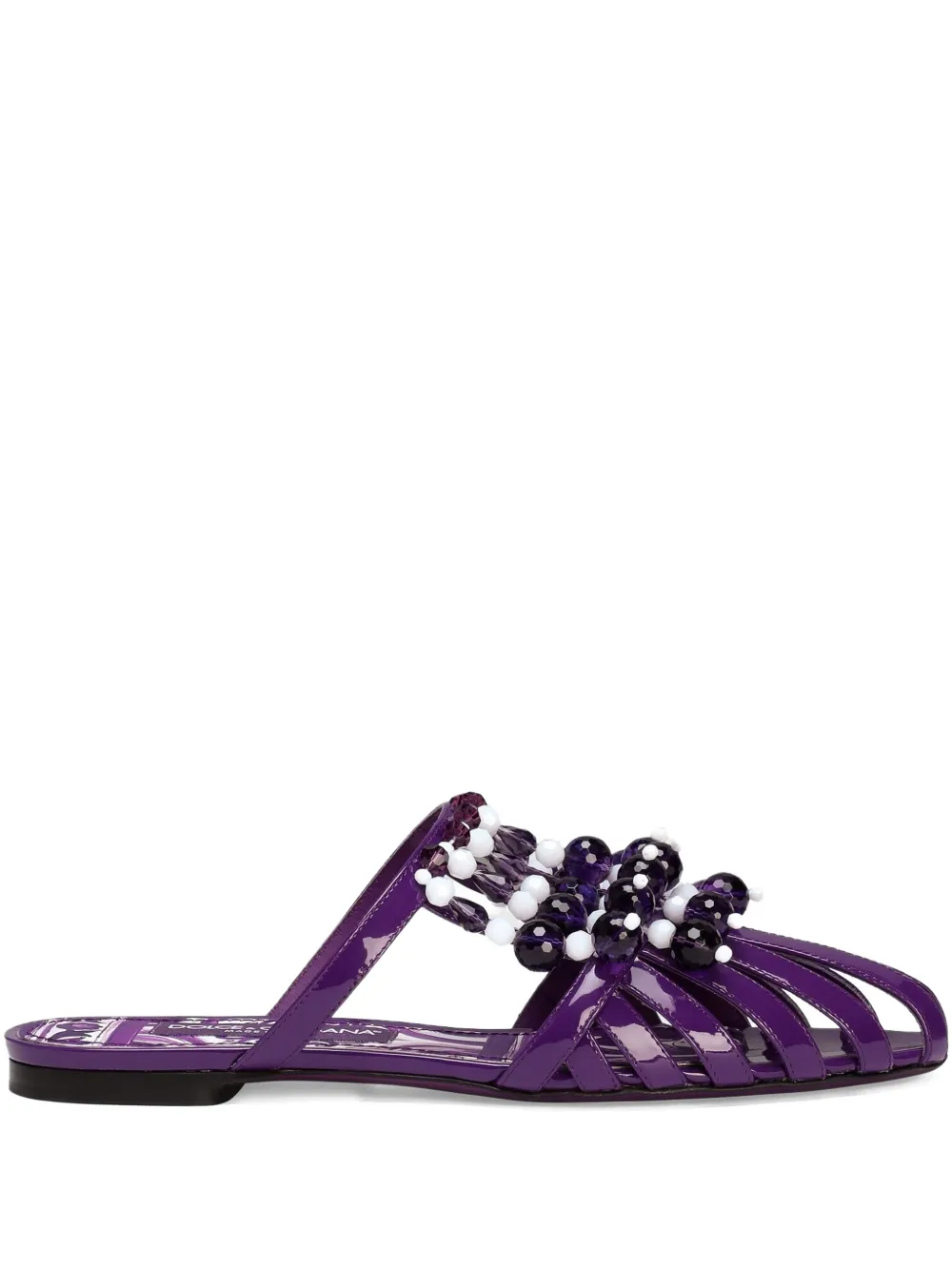 Dolce & Gabbana rhinestone-embellished sandals Purple