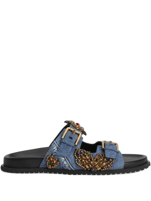 Dolce & Gabbana beaded-embellished slide sandals
