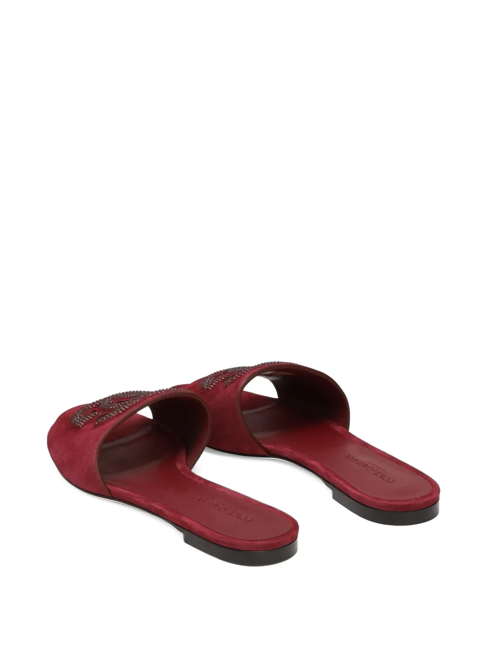 Dolce & Gabbana crystal-embellished sandals Red