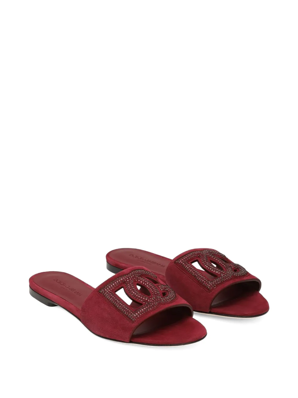 Dolce & Gabbana crystal-embellished sandals Red