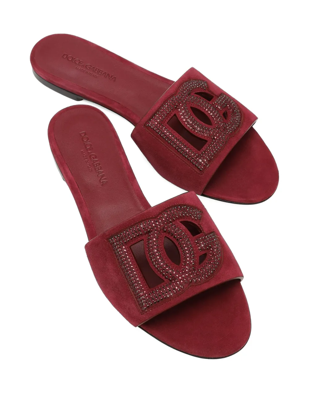 Dolce & Gabbana crystal-embellished sandals Red
