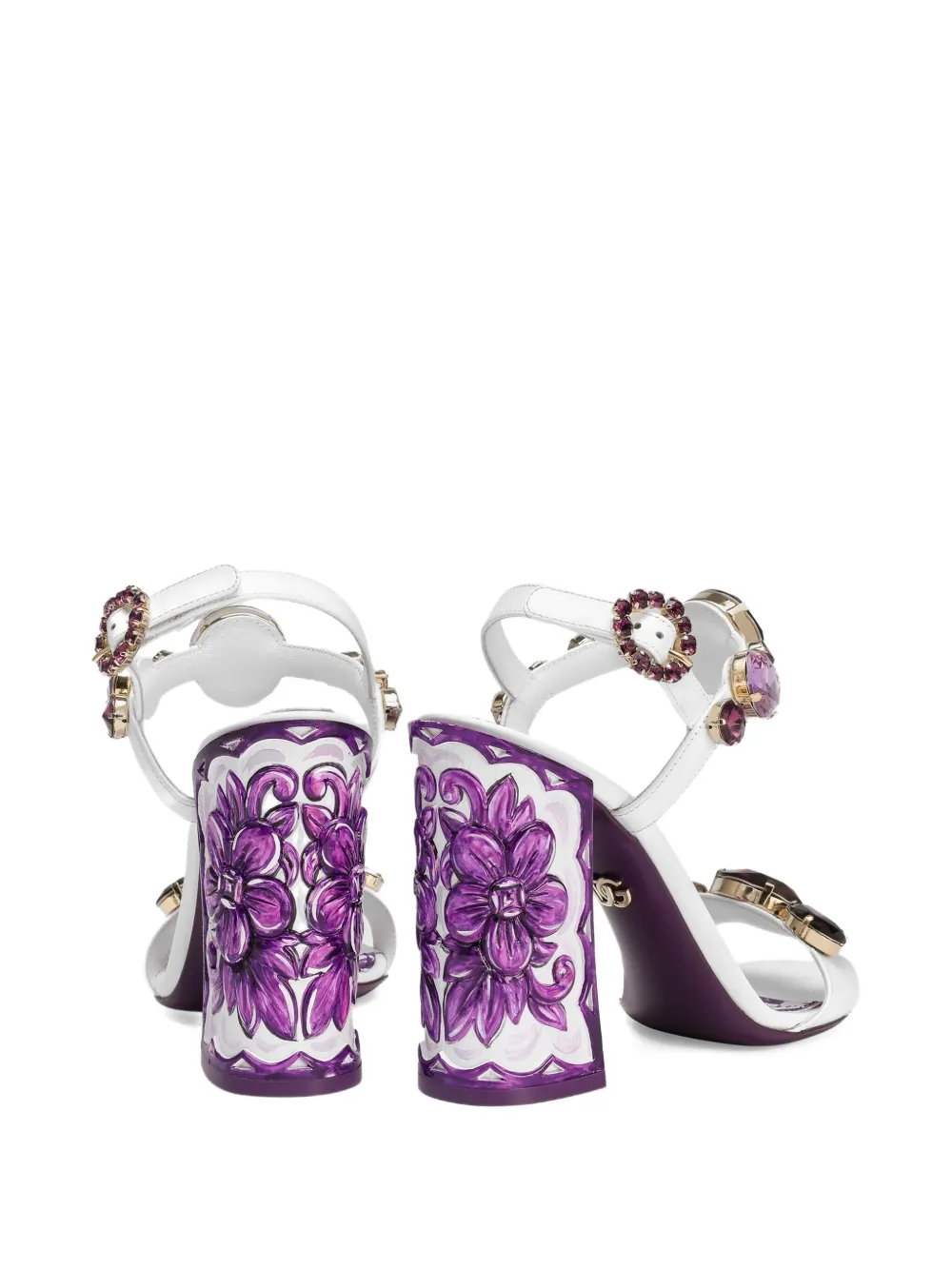 Dolce & Gabbana rhinestone-embellished sandals White