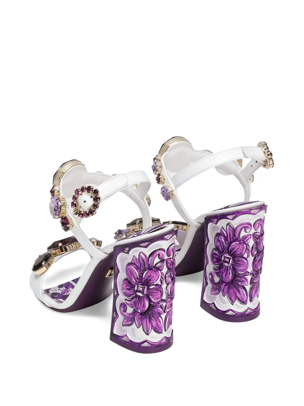 Dolce & Gabbana rhinestone-embellished sandals White