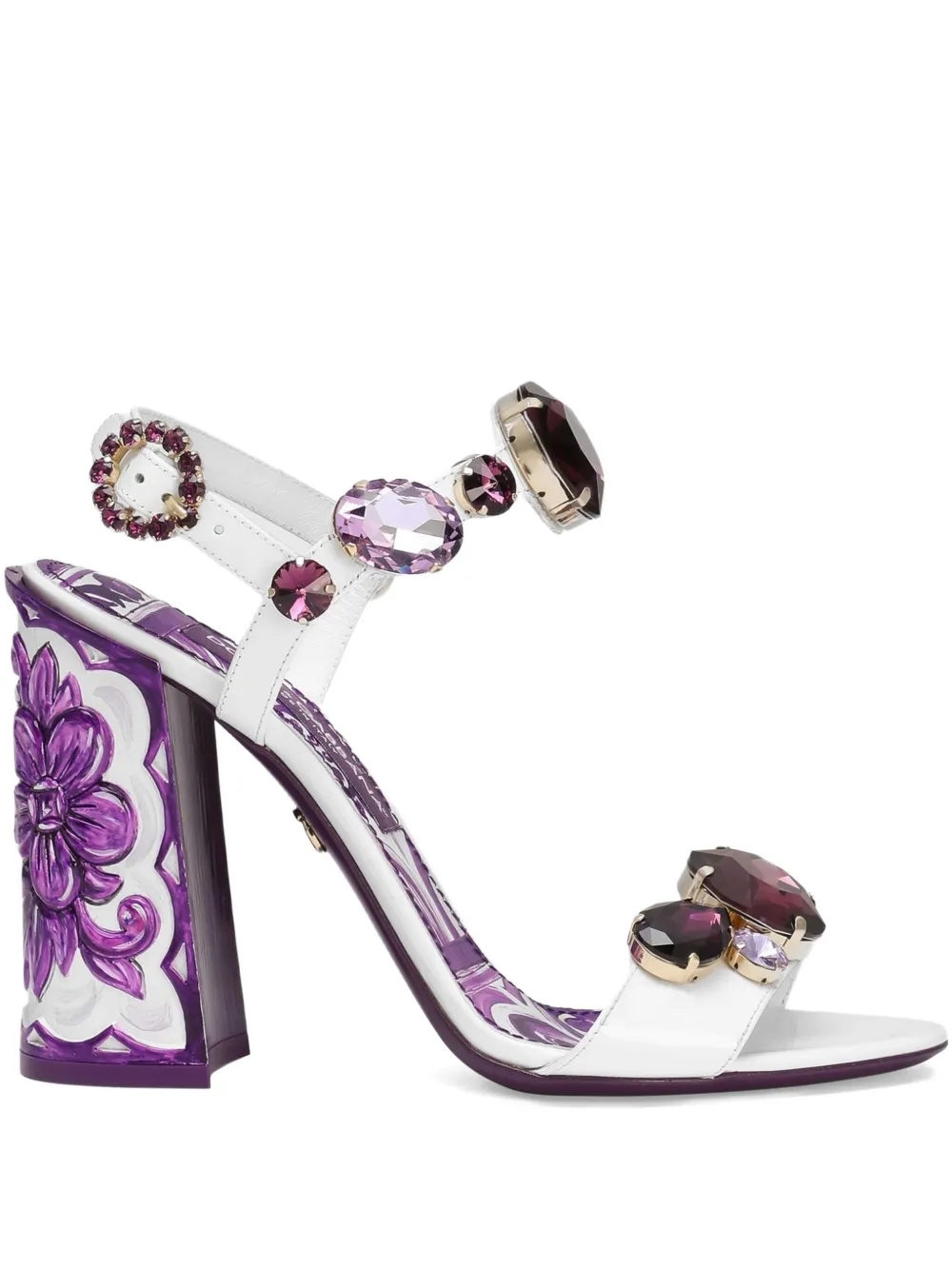 Dolce & Gabbana rhinestone-embellished sandals White
