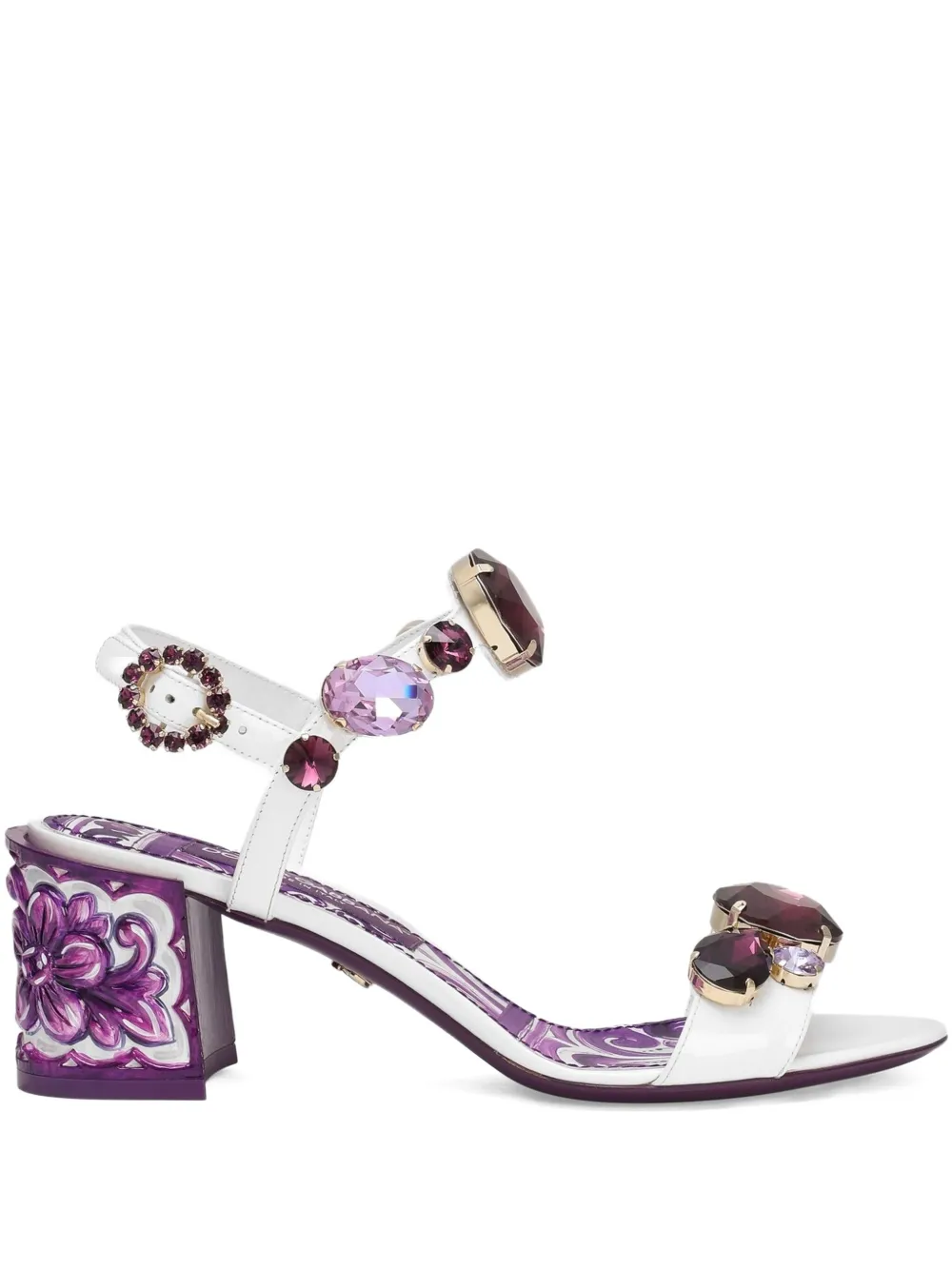 Dolce & Gabbana 60mm Keira leather sandals White